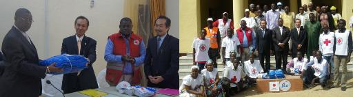 カメルーンにおける洪水被害に対する緊急援助引渡式